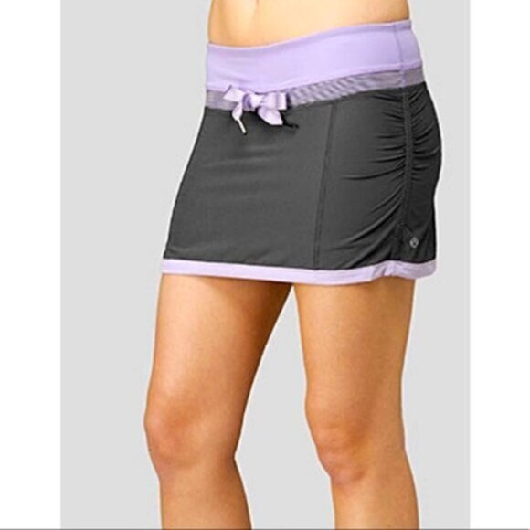 Lululemon Run Energy Skirt Skort Grey Purple Women Size 4‎ - Picture 1 of 9
